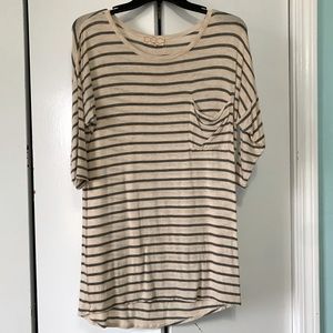 Striped 3/4 Sleeve Sweater